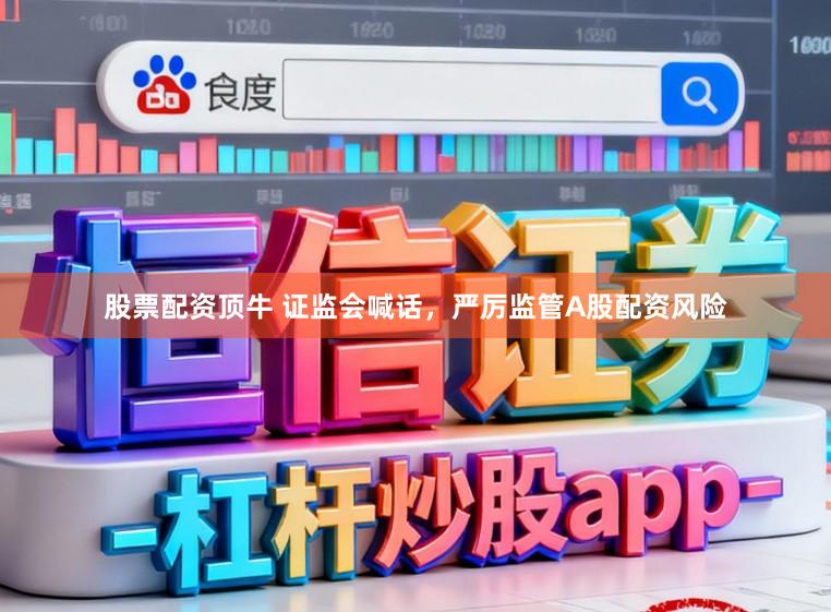 股票配资顶牛 证监会喊话，严厉监管A股配资风险